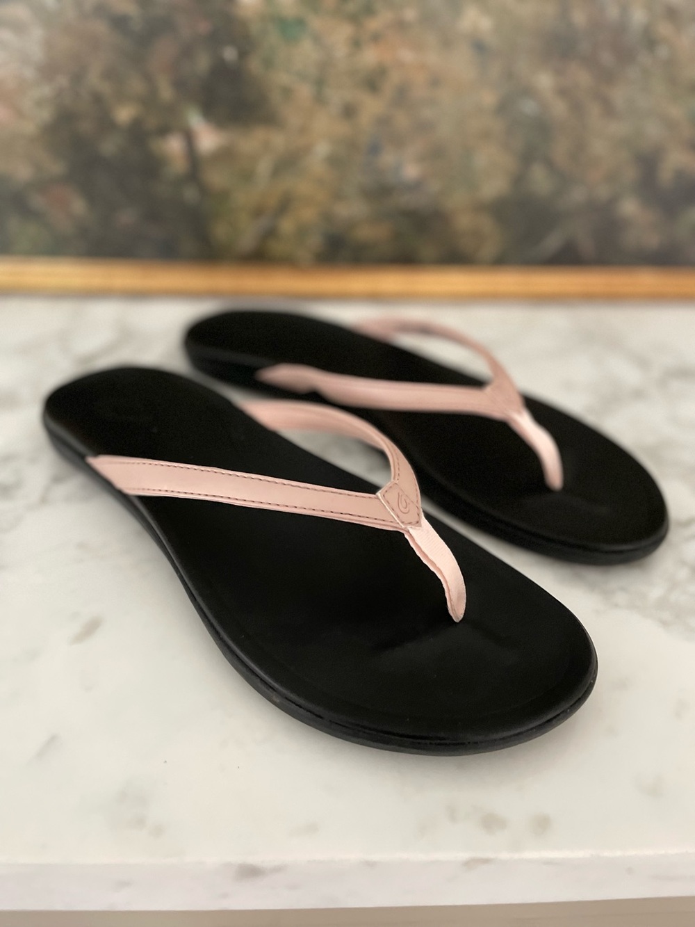 Olukai Ho Opio Sandals Light Pink Leather Size 11 Womens Comfort Supportive - Picture 4 of 6